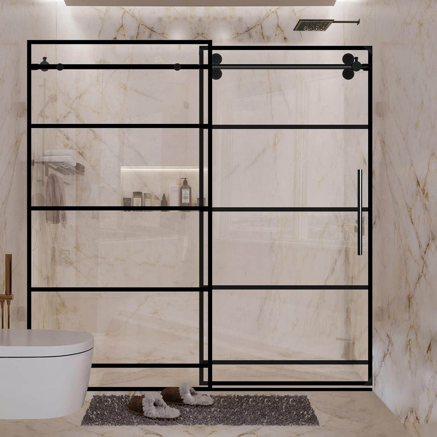 48" W x 76" H Single Sliding Framed Shower Door