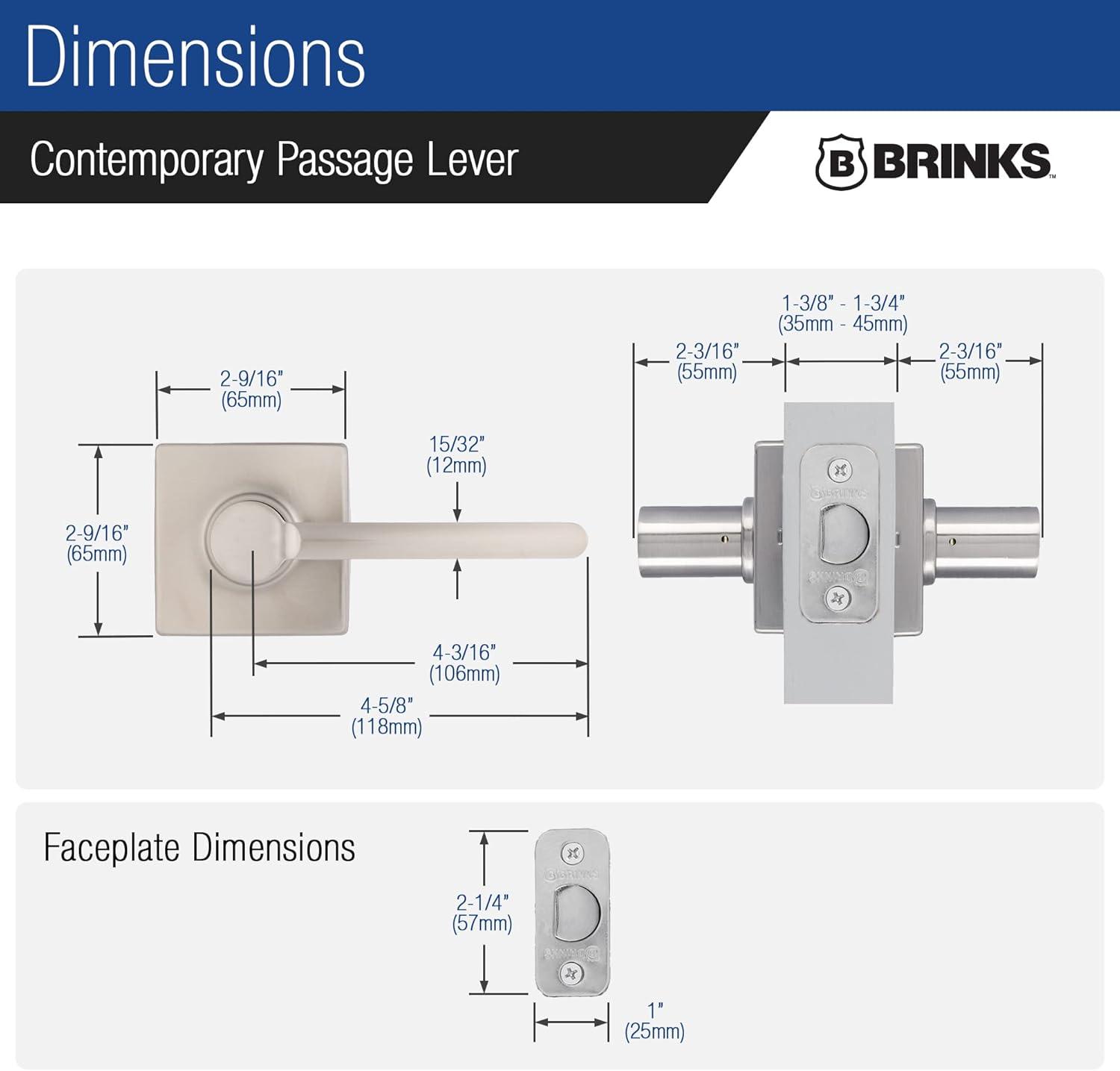 Brinks Mendocino Contemporary Passage Lever