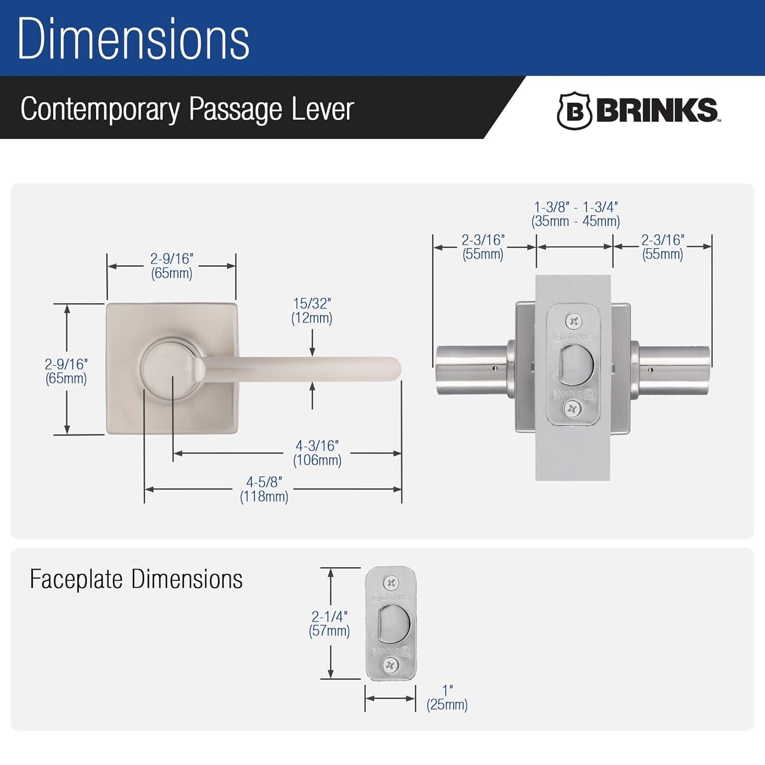Brinks Mendocino Contemporary Passage Lever