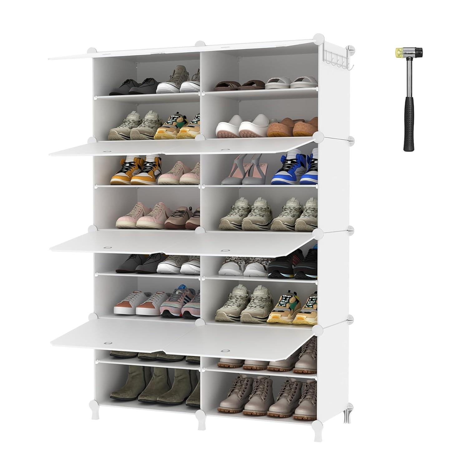 8 Cubes Shoe Organizer With Doors