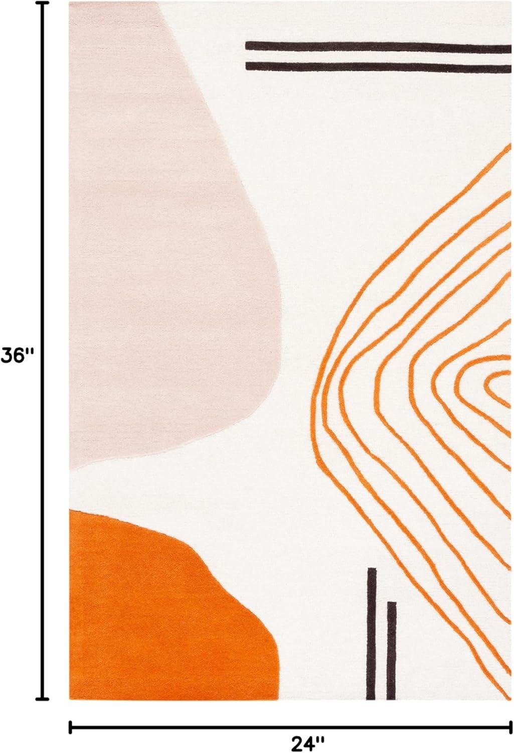 Rodeo Drive RD860 Hand Tufted Accent Rug - Ivory/Rust - 2'x3' - Safavieh.