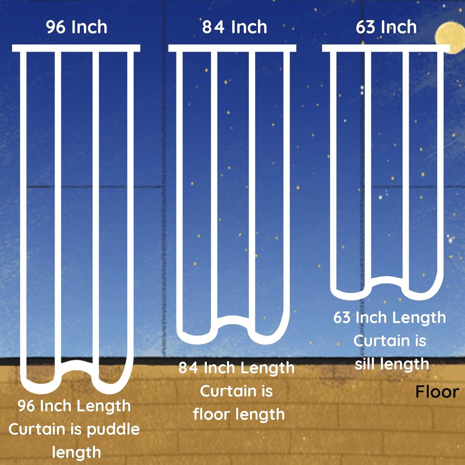 Floral Curtains 63 Inch Length 2 Panels Vintage Flower Patterned Drapes Boho Short Semi Sheer Tassel Rustic Country Rod Pocket Botanical Farmhouse Window Curtain Panels for Bedroom Living Room