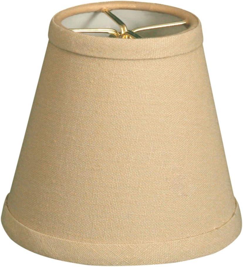 Royal Designs, Inc. Hardback Empire Chandelier Basic Shade CS-988-5LNBG-6, Linen Beige, 3 x 5 x 4.5, Pack of 6