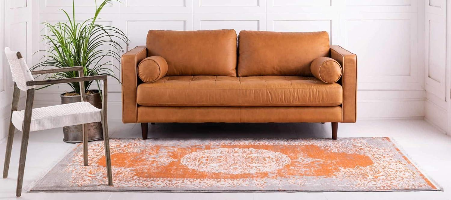 Unique Loom New Classical Collection Area Rug - Olwen (8' x 11' 4" Rectangle Terracotta/Gray)