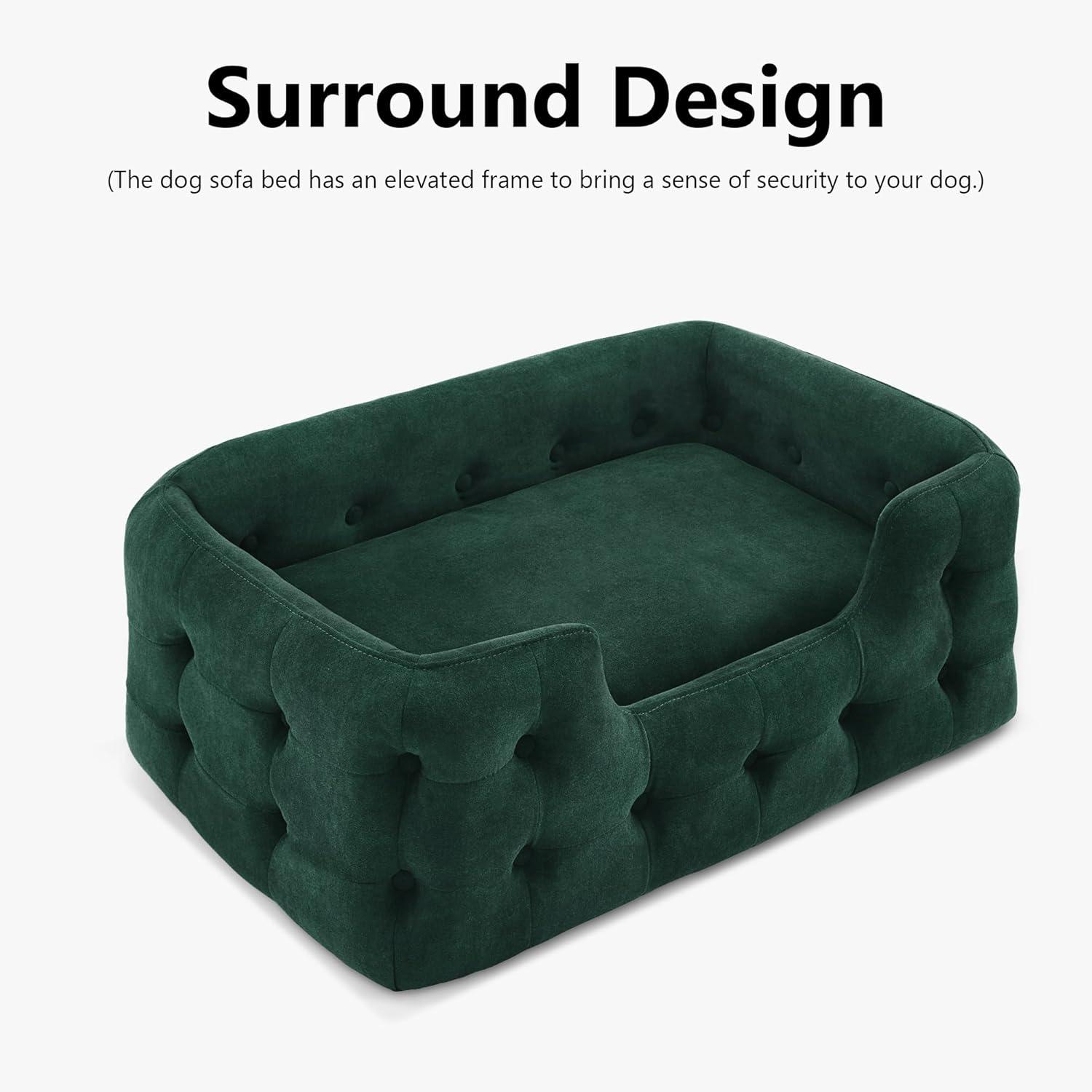 Tucker Murphy Pet™ Tucker Murphy Pet™ Dog Sofa Bed, 33 Inches Length Foam Dog Bed With Washable Cushion Cover, Modern Pet Couch For Small Medium Dogs