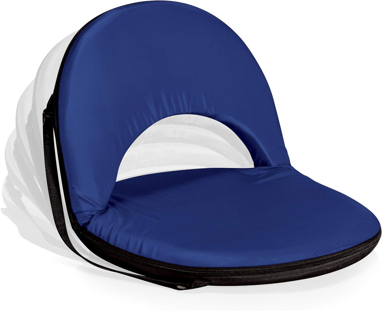 Navy Blue Oniva Portable Reclining Stadium Seat with High-Density Foam