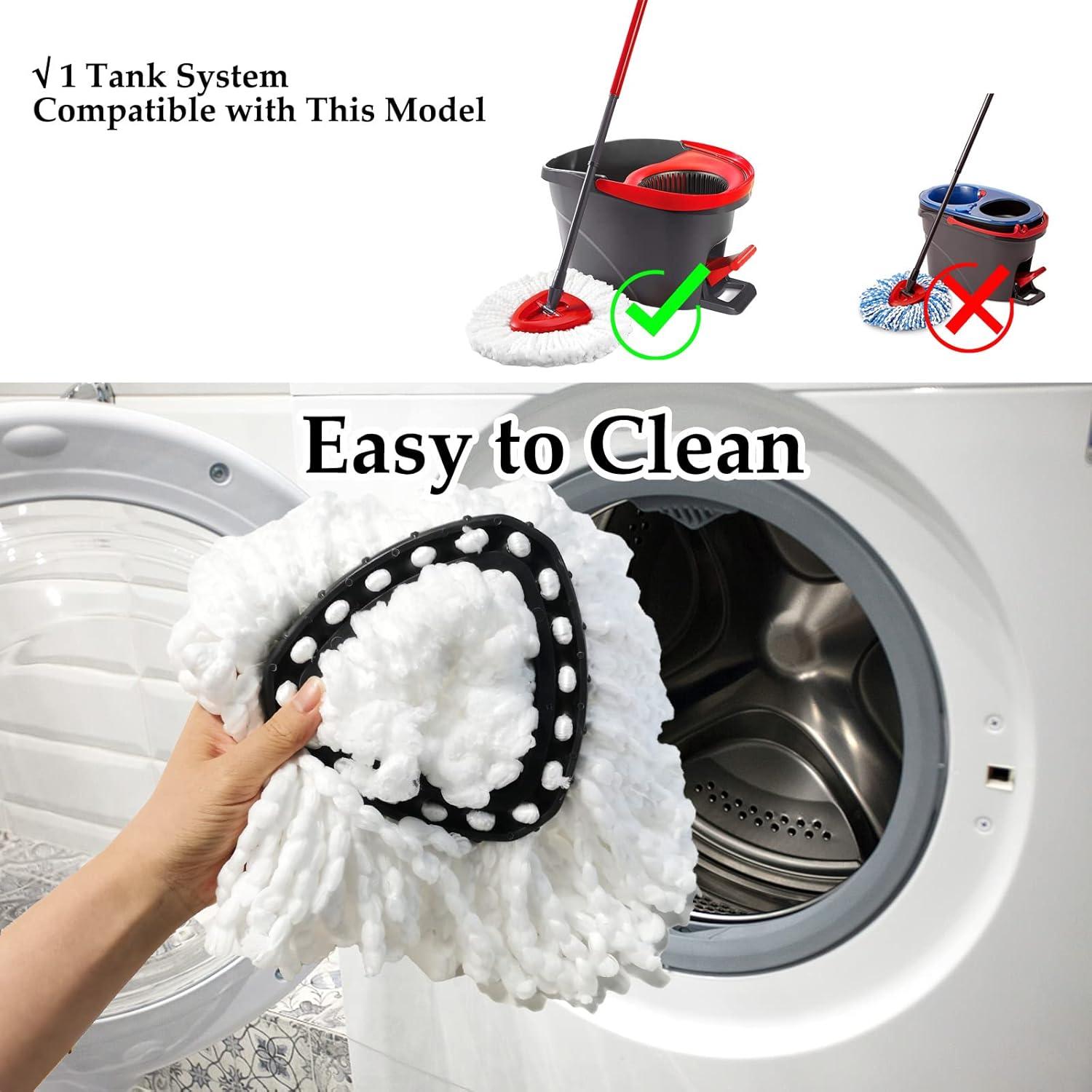 4 Pack Spin Mop Refill - Replacement Head Compatible with O Cedar, Microfiber Spin Mop Refills,clean the floor. Easy Floor Cleaning Mop Head Replacement - Bonison