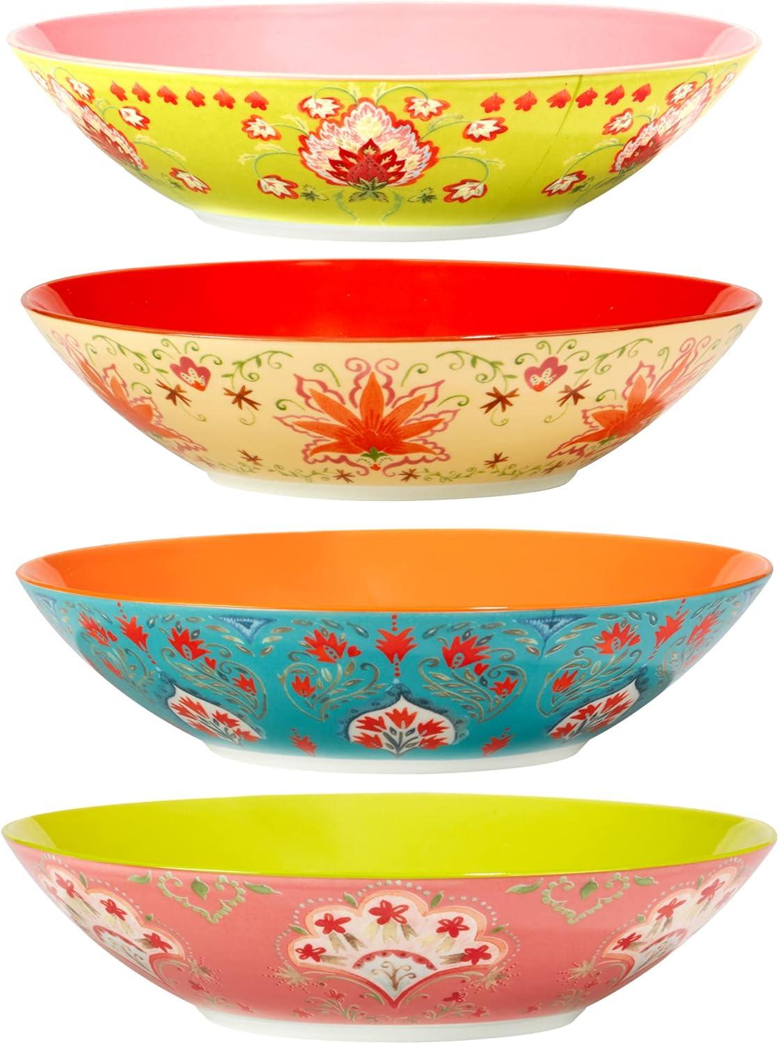 Certified International Francesca Set Of 4 Soup Bowl 4 Asst