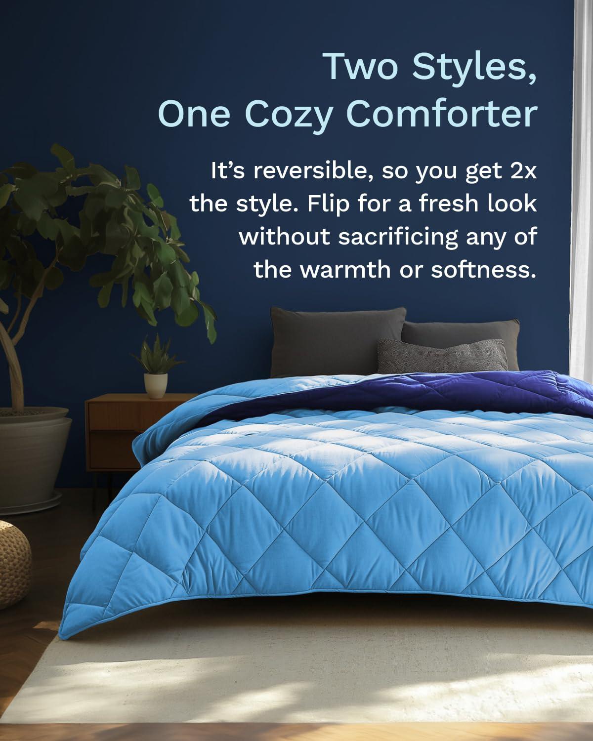 Reversible Alternative Comforter by Viscosoft Blue Full