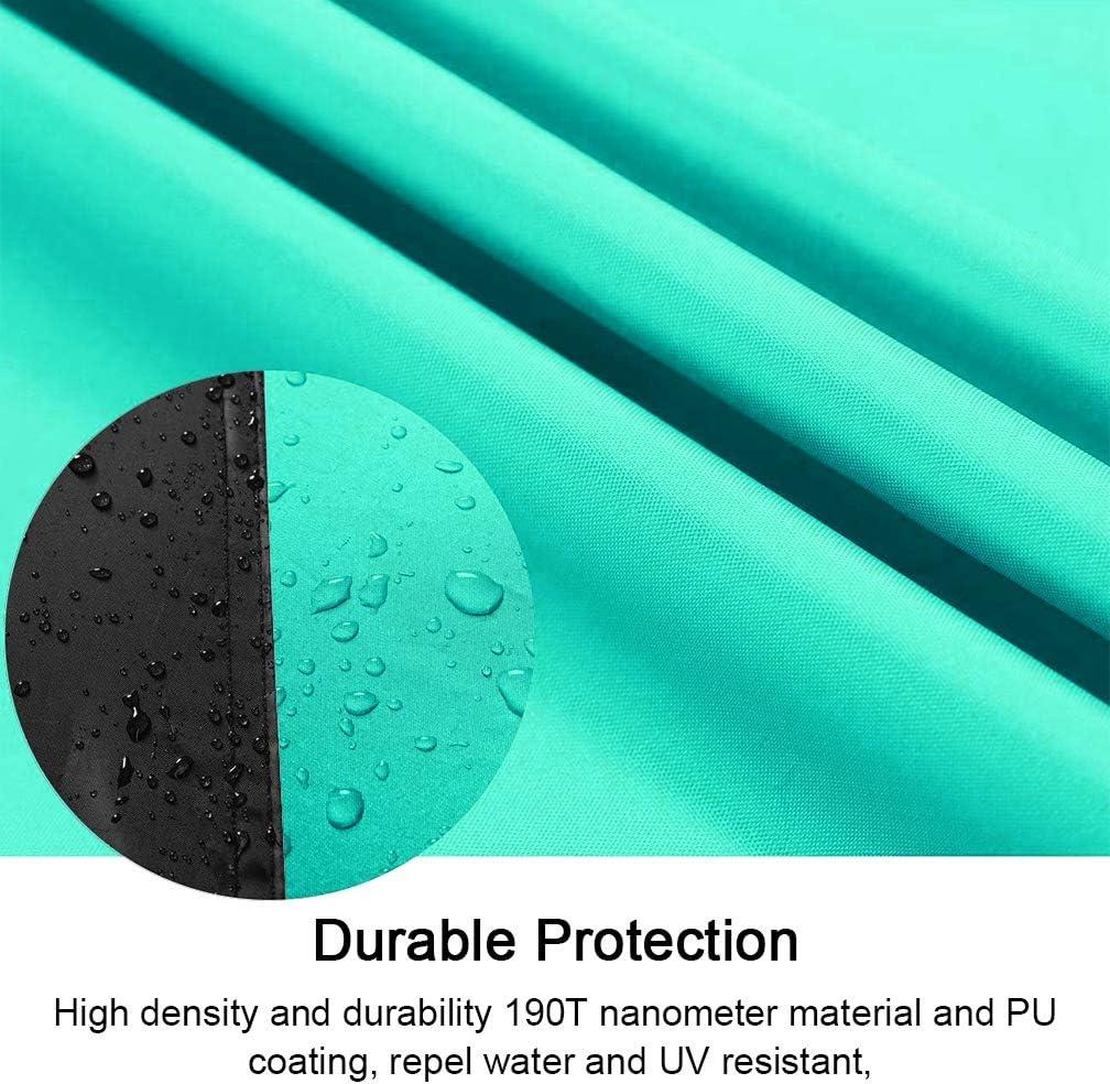 Roctee Bicycle Cover Waterproof Wind Rain Snow Proof Outdoor Mountain Bike Road Travel Bike Cycle Covers with Storage Bag, 78.7''(L) 27.6''(W) 43.3''(H) for XL Size (Black & Aqua Green)