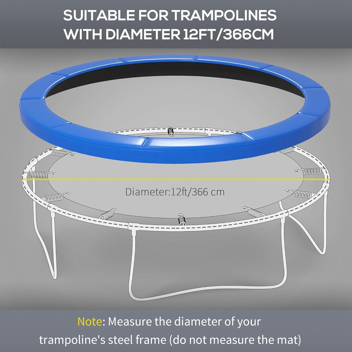 Blue 12FT Round Alloy Steel Trampoline Spring Cover