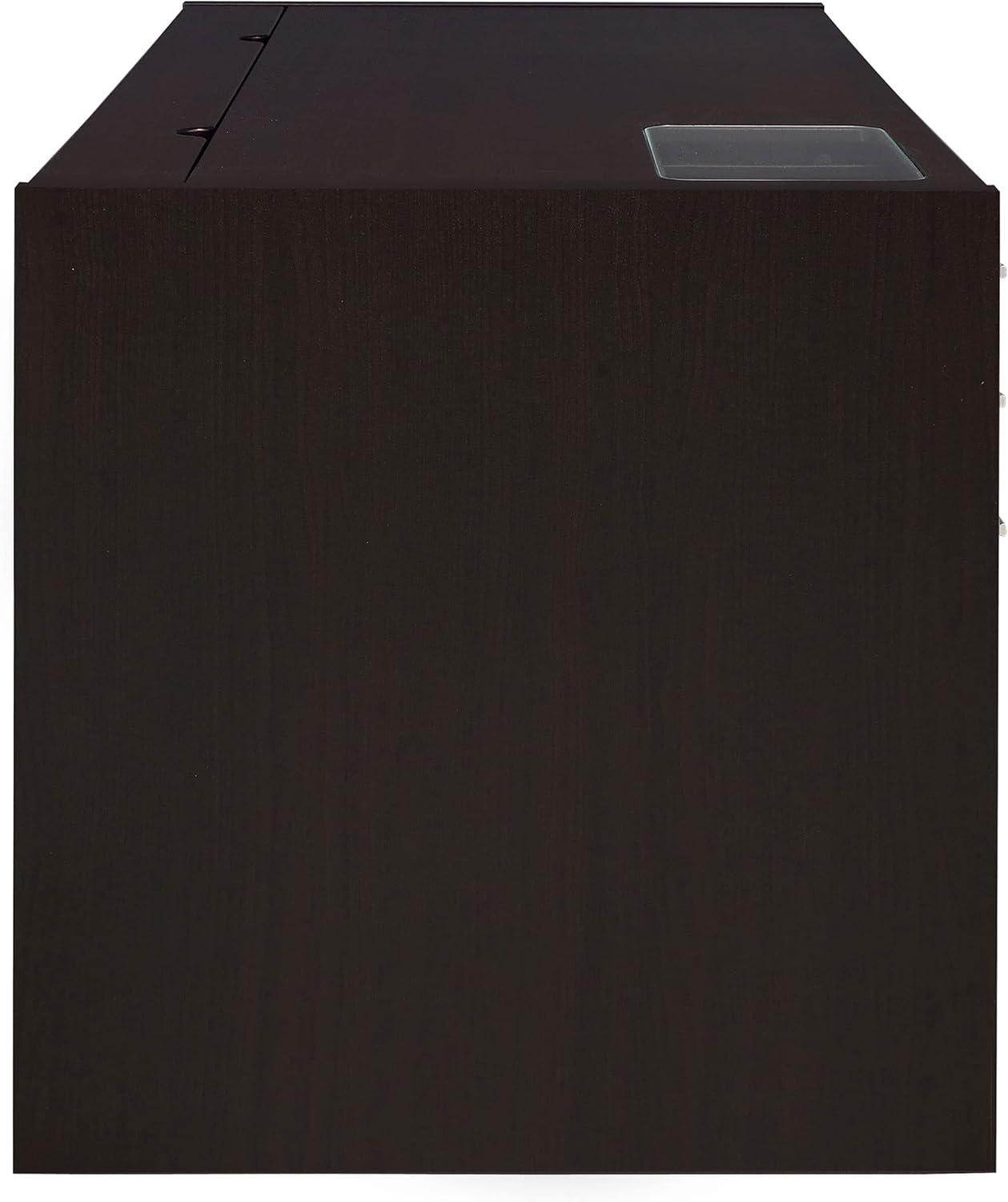 Halston 3 Drawer Office Desk Cappuccino - Coaster