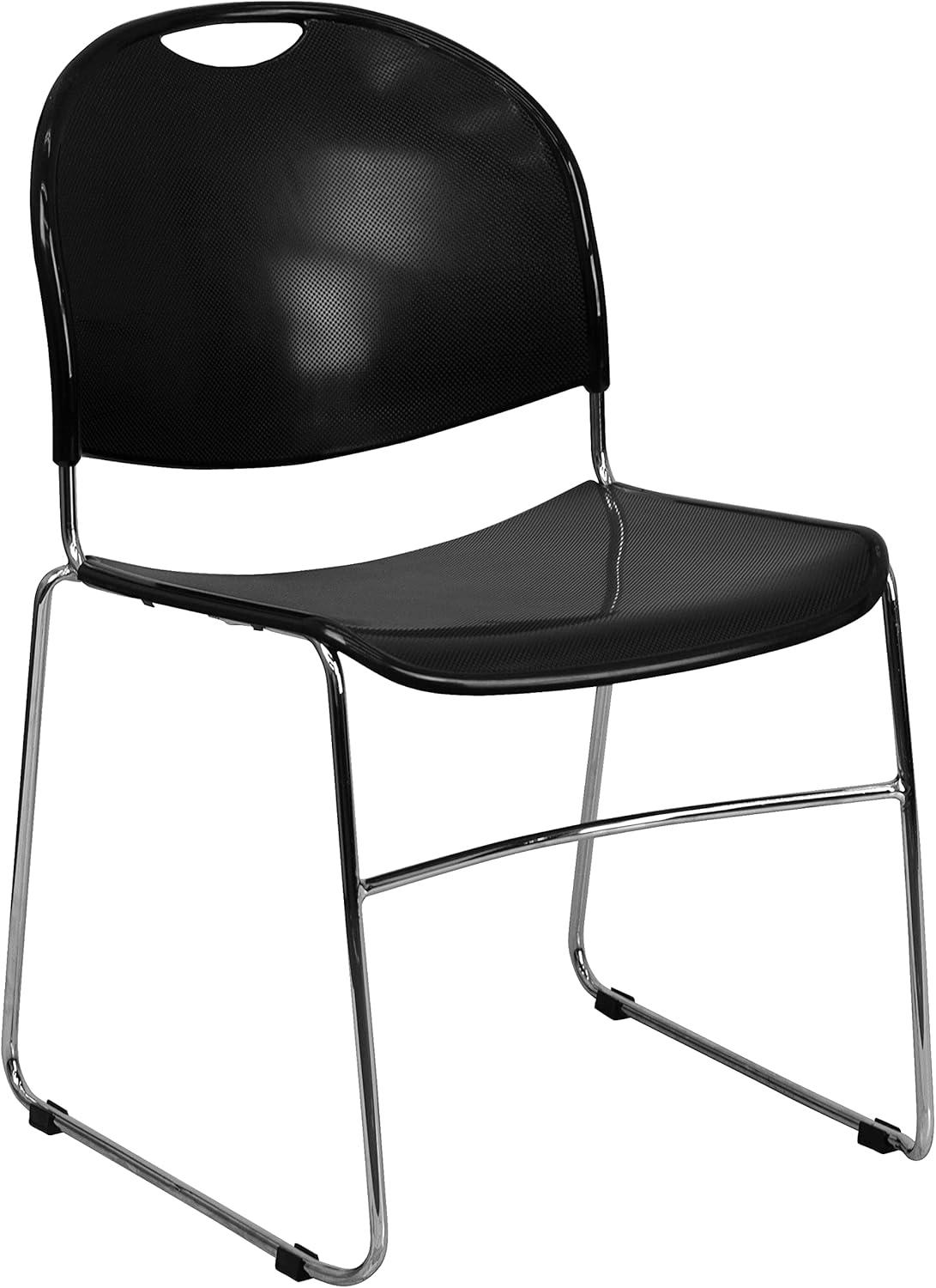 Gaea 880 lb. Capacity Ultra-Compact Stack Chair with Metal Frame