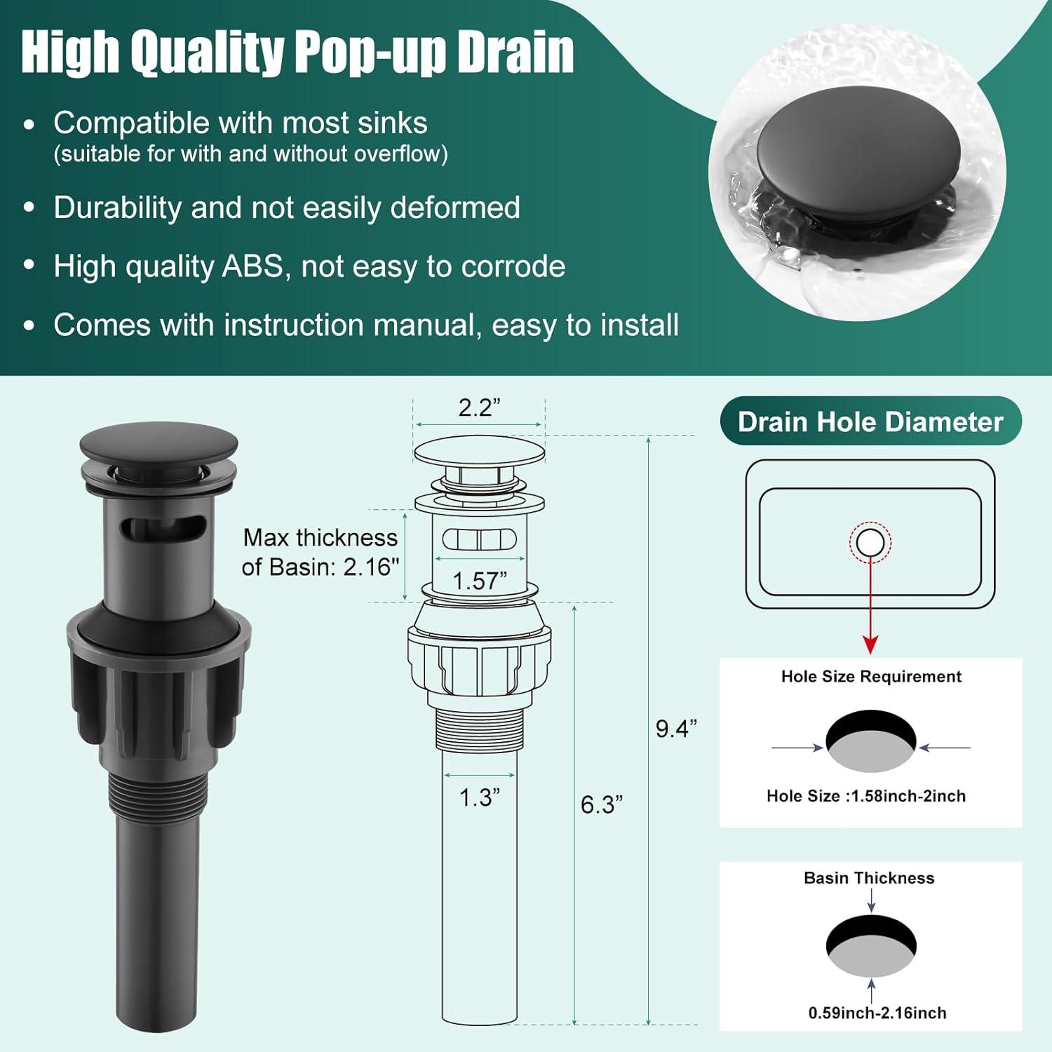 Vessel Sink Faucet Single-handle Bathroom Faucet with Drain Assembly
