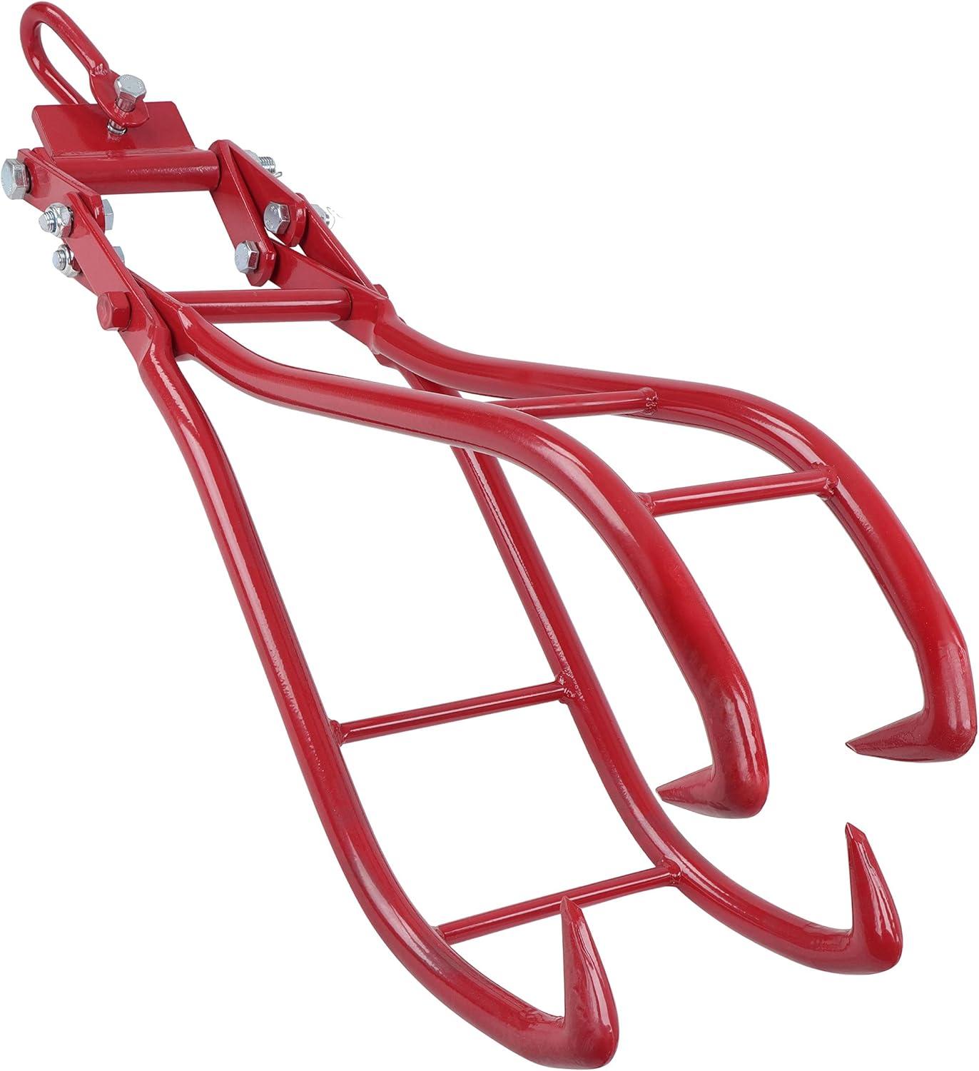 Felled 36in Log Lifting Tongs - 49in Cap Steel Timber Log Grapple Skidding Tongs