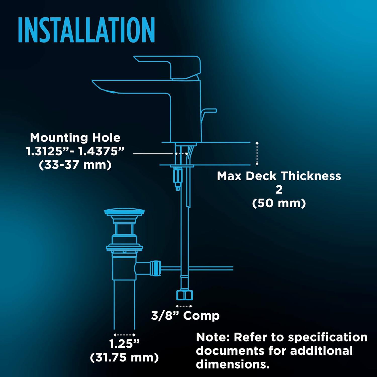 Polished Nickel Modern Single-Handle 8'' Bathroom Faucet