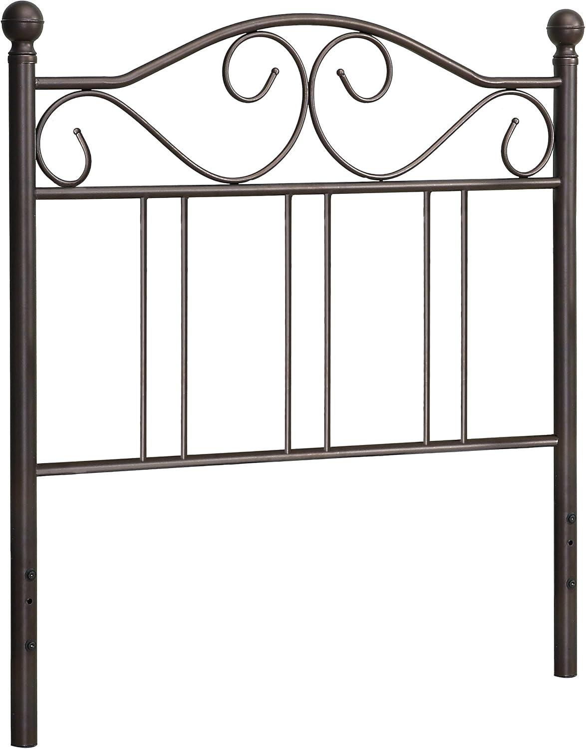 Scroll Twin Headboard Dark Bronze