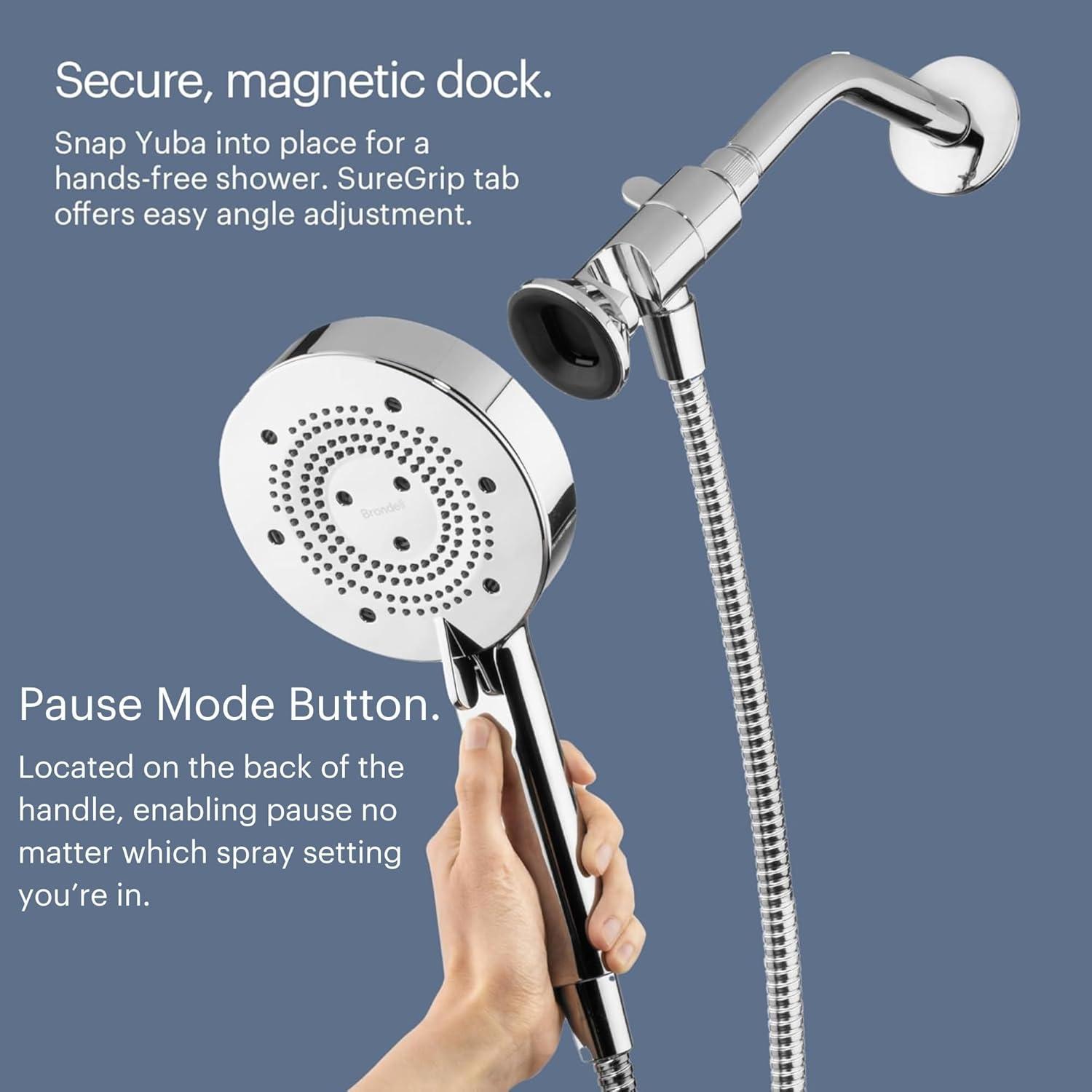 Matte Gold Stainless Steel Handheld Wall Mounted Shower Head