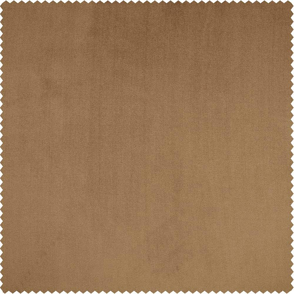 HPD Half Price Drapes Spiced Rum Heritage Plush Velvet Room Darkening Curtains for Bedroom & Living Room Curtains (1 Panel), Window Curtains 108 inches long, Rod Pocket Curtains & Drapes, 50W X 108L