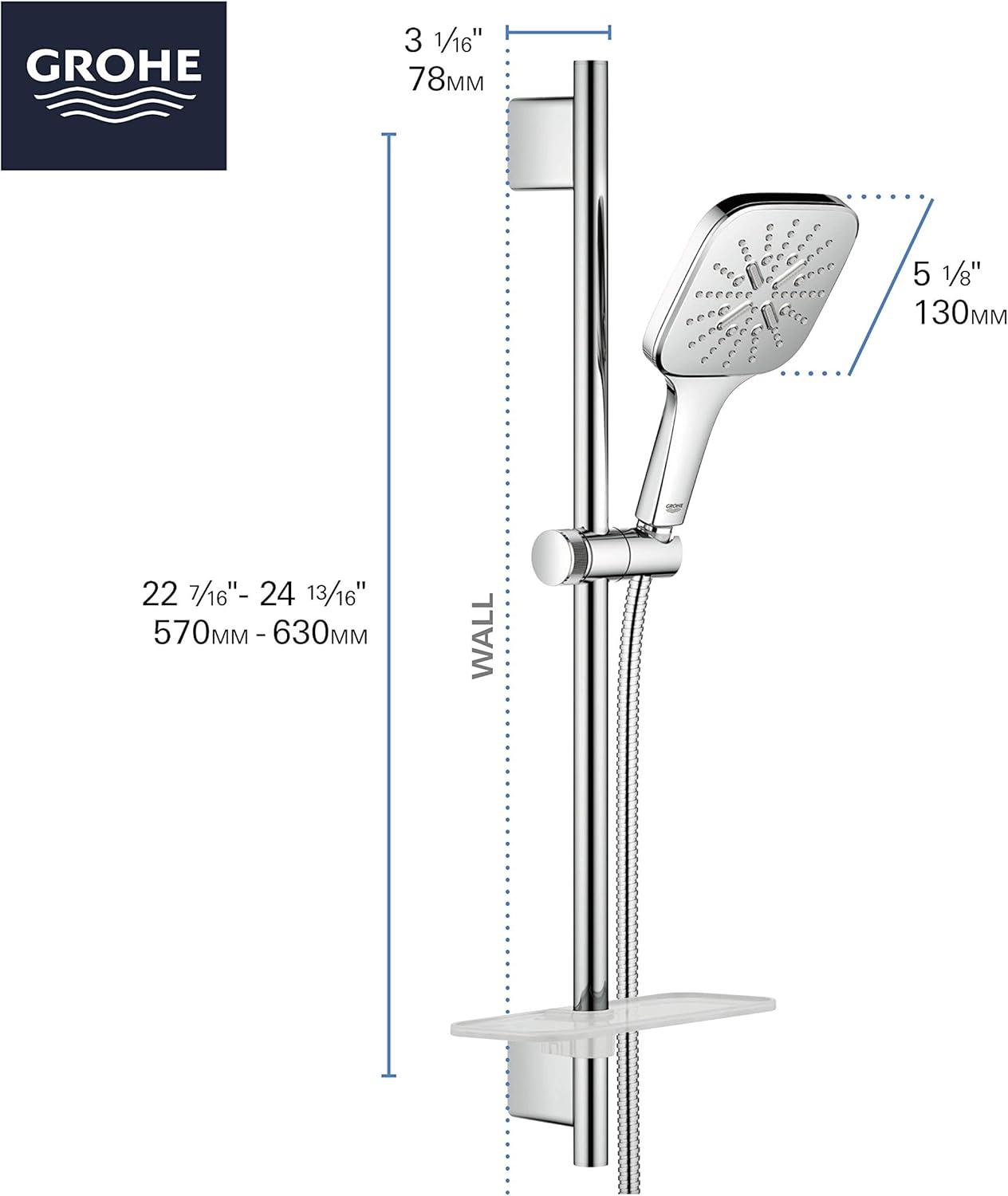 GROHE Eurocube Pressure Balance Rain Shower Set 29433000
