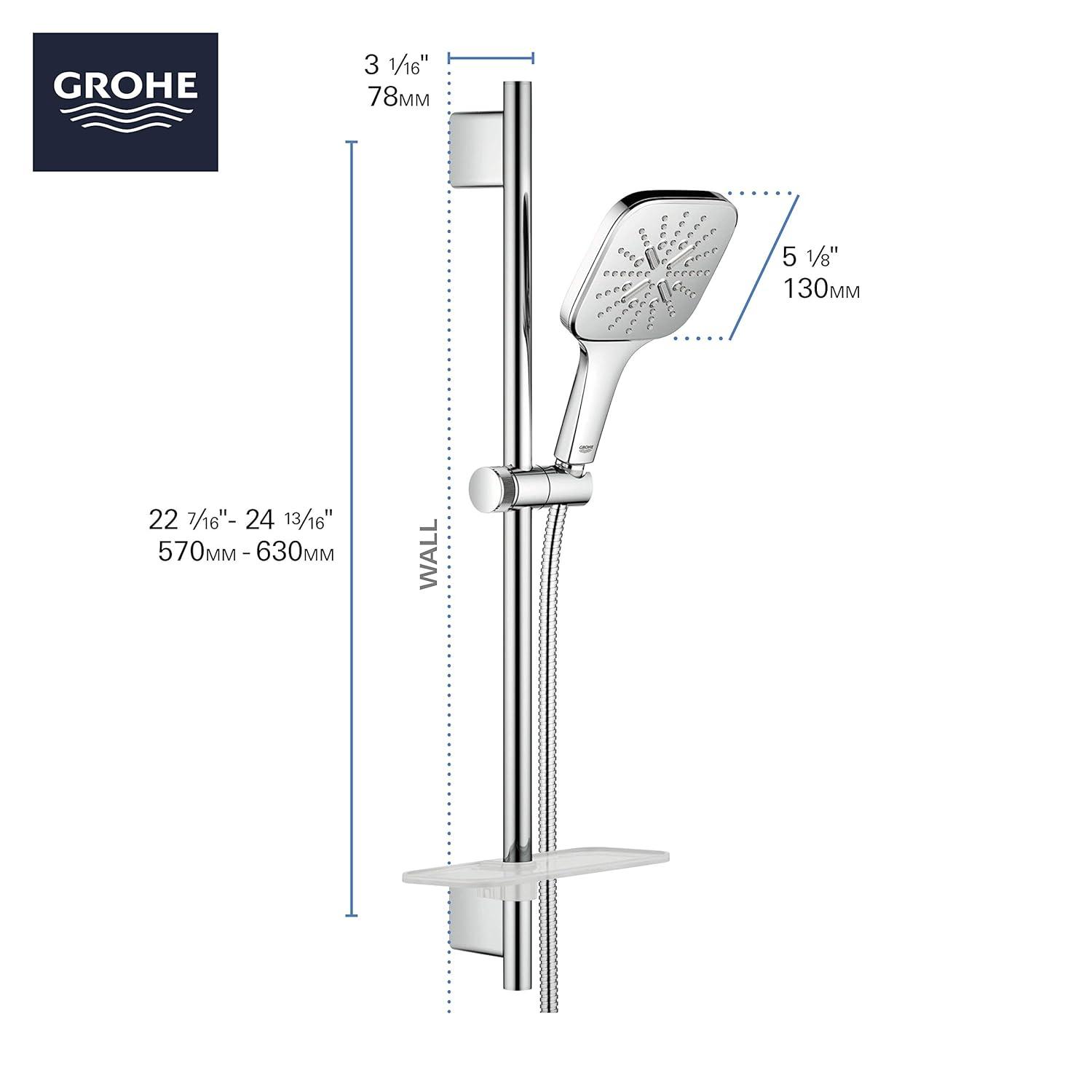 GROHE Eurocube Pressure Balance Rain Shower Set 29433000