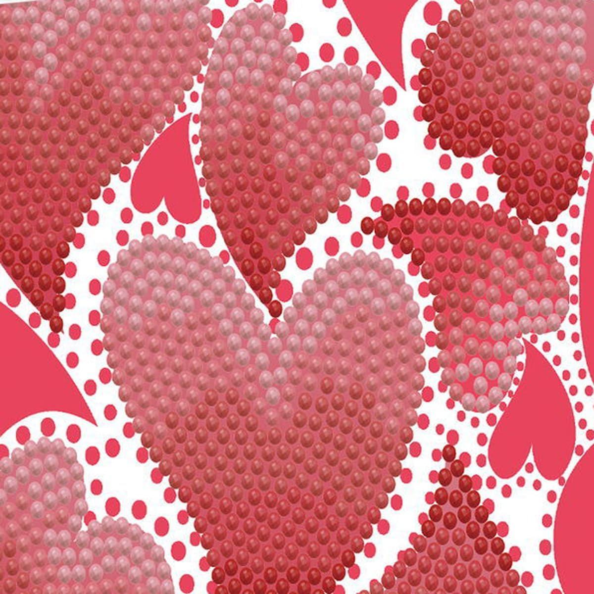 Diamond Dotz Hearts Swirl Diamond Art Cards, Handmade Diamond Painting Cards Kit, Handmade Greeting Cards Kits for Valentines Notes and Special Occasions