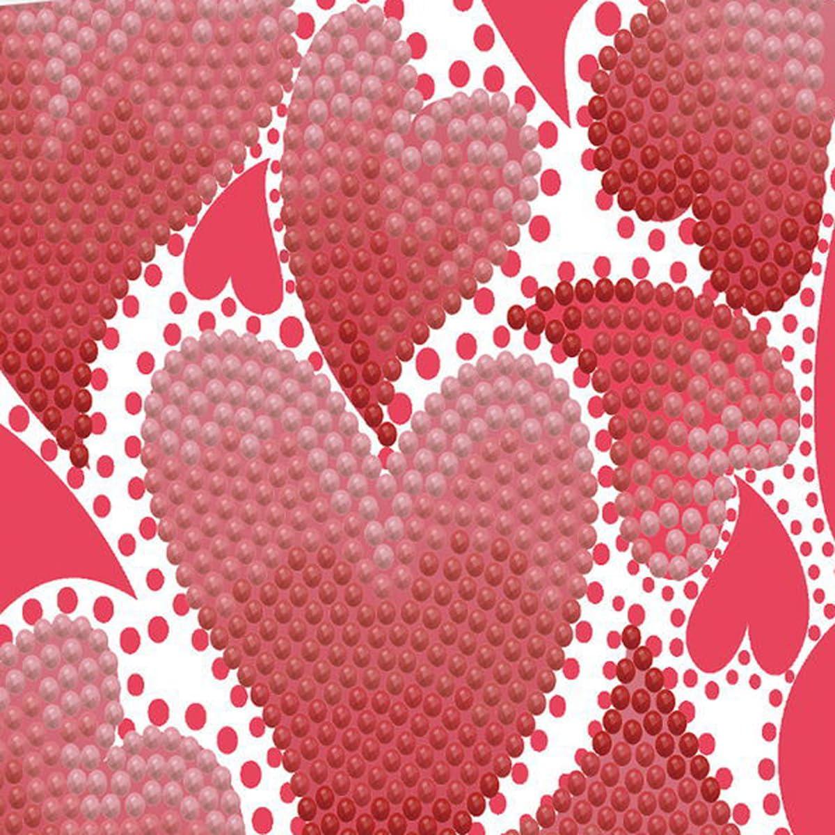 Diamond Dotz Hearts Swirl Diamond Art Cards, Handmade Diamond Painting Cards Kit, Handmade Greeting Cards Kits for Valentines Notes and Special Occasions