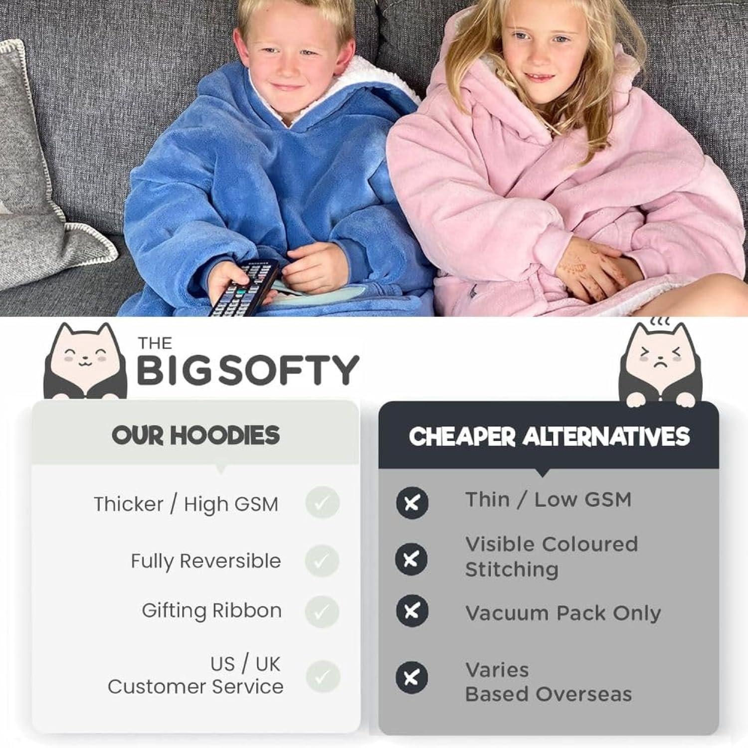 Wearable Animal Blanket Hoodie for Kids 3-10yr, Comfy Hooded Blanket for Girls and Boys, Toddler