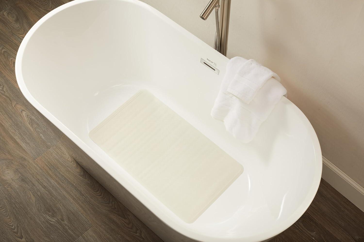 White 28" x 16" Latex-Free Vinyl Bath Mat