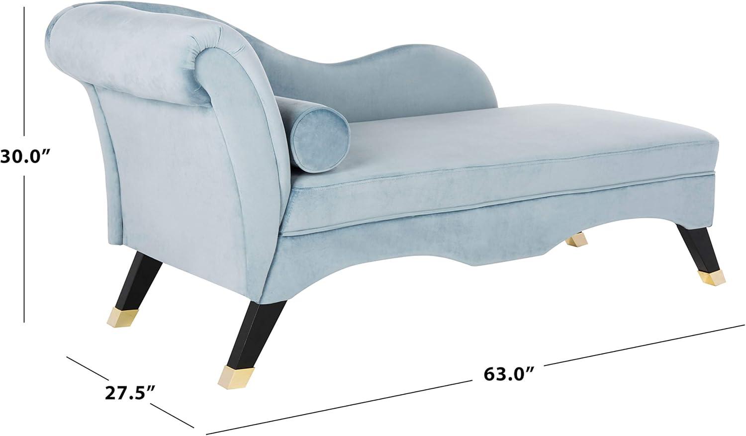 Caiden Vevlet Chaise with Pillow  - Safavieh