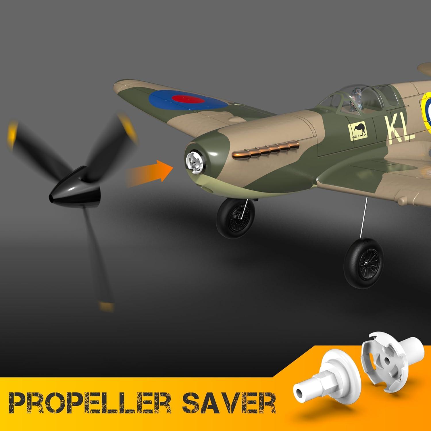 Open Box 4-CH Spitfire One Key Remote Control Airplane with Xpilot Stabilizer