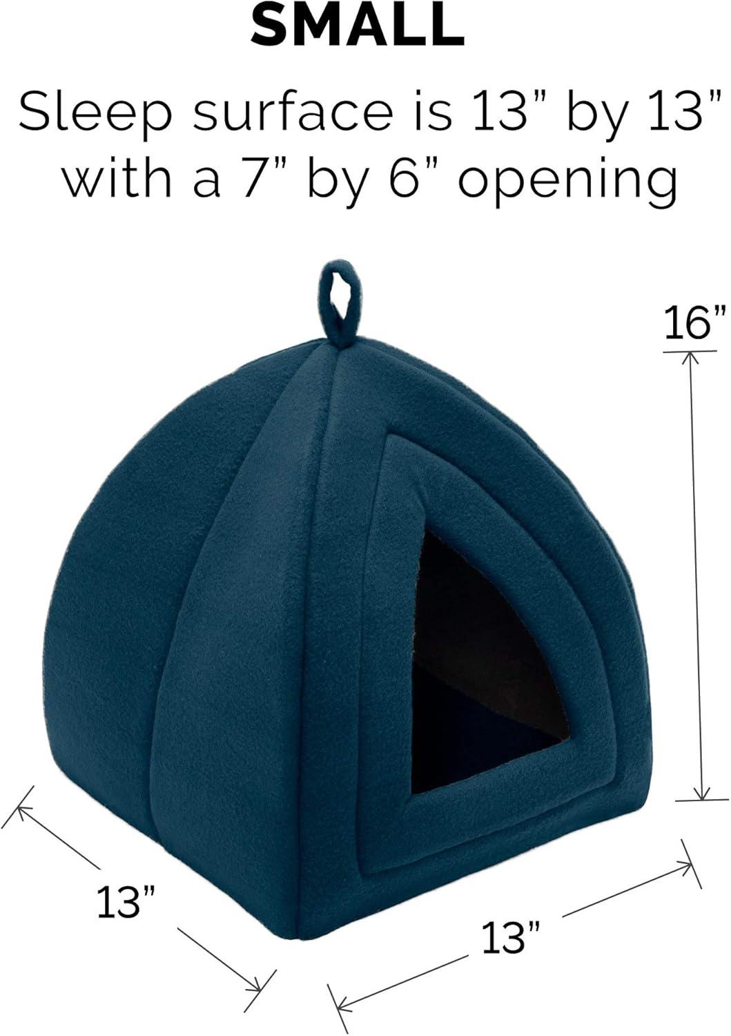 FurHaven Fleece Pet Tent Small Dog and Cat Bed - Small, Lagoon Blue