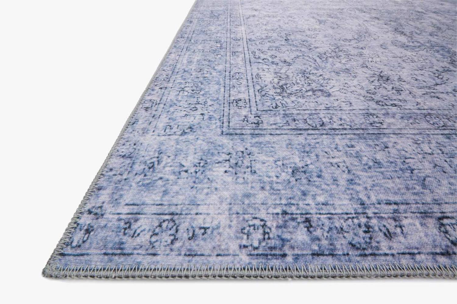 Loloi II Loren Collection LQ-09 Slate Oriental Area Rug 2'-6" x 7'-6"