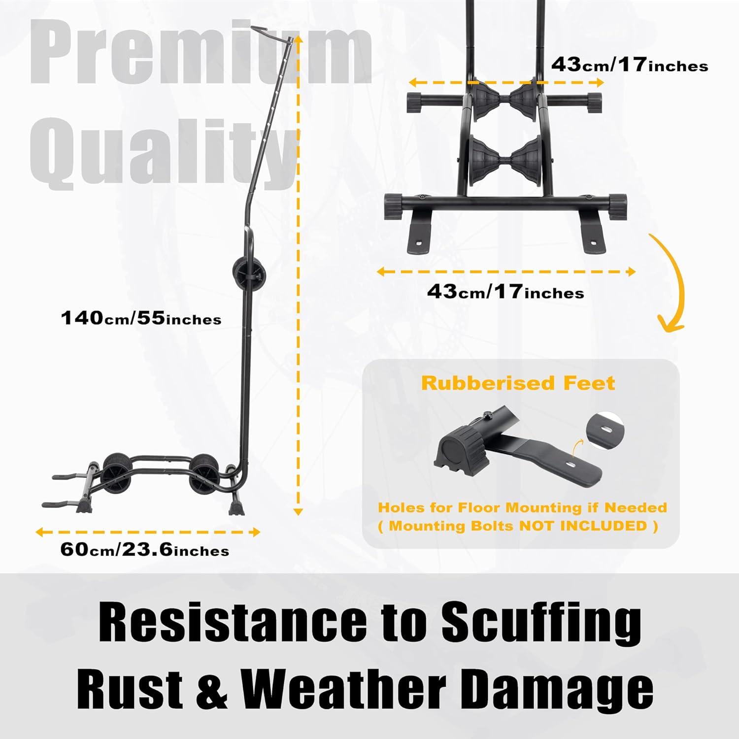 CD Upright Vertical & Horizontal MTB Road Bike Bicycle Floor Parking Stand Rack