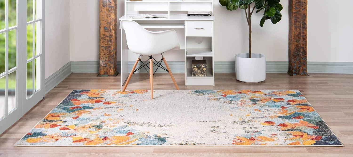 Unique Loom 3' 3 x 5' 3 Multi Chromatic Coral Area Rug