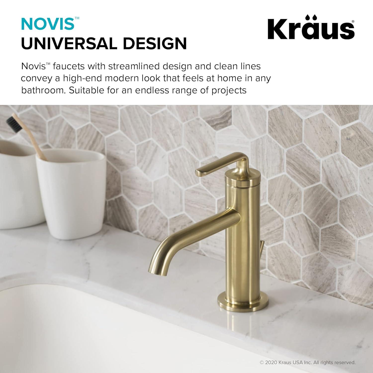Ramus Single Handle Vessel Sink Bathroom Faucet with Drain Assembly