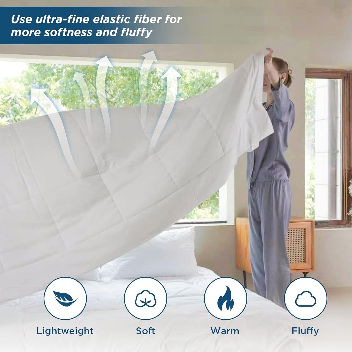 Mainstays Down Alternative Comforter, White, King, All Ages, All Season, Unisex