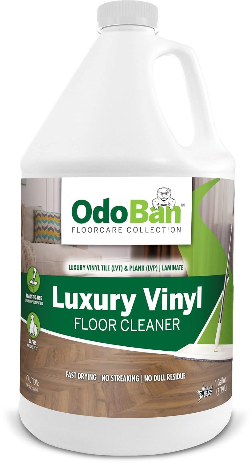 OdoBan Ready-to-Use Luxury Vinyl Floor Cleaner, Streak Free and Neutral PH Formula, 1 Gallon