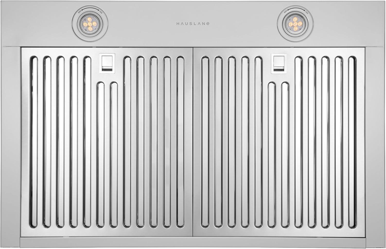 Hauslane Hauslane Wall Mount Range Hood 30 Inch | Wall Chimney | 6” Duct/Ductless Convertible, Strong Suction, Six-layer Aluminum Filters, Changeable LED Lamps, Stove Kitchen Vent Hood WM-530SS-30B