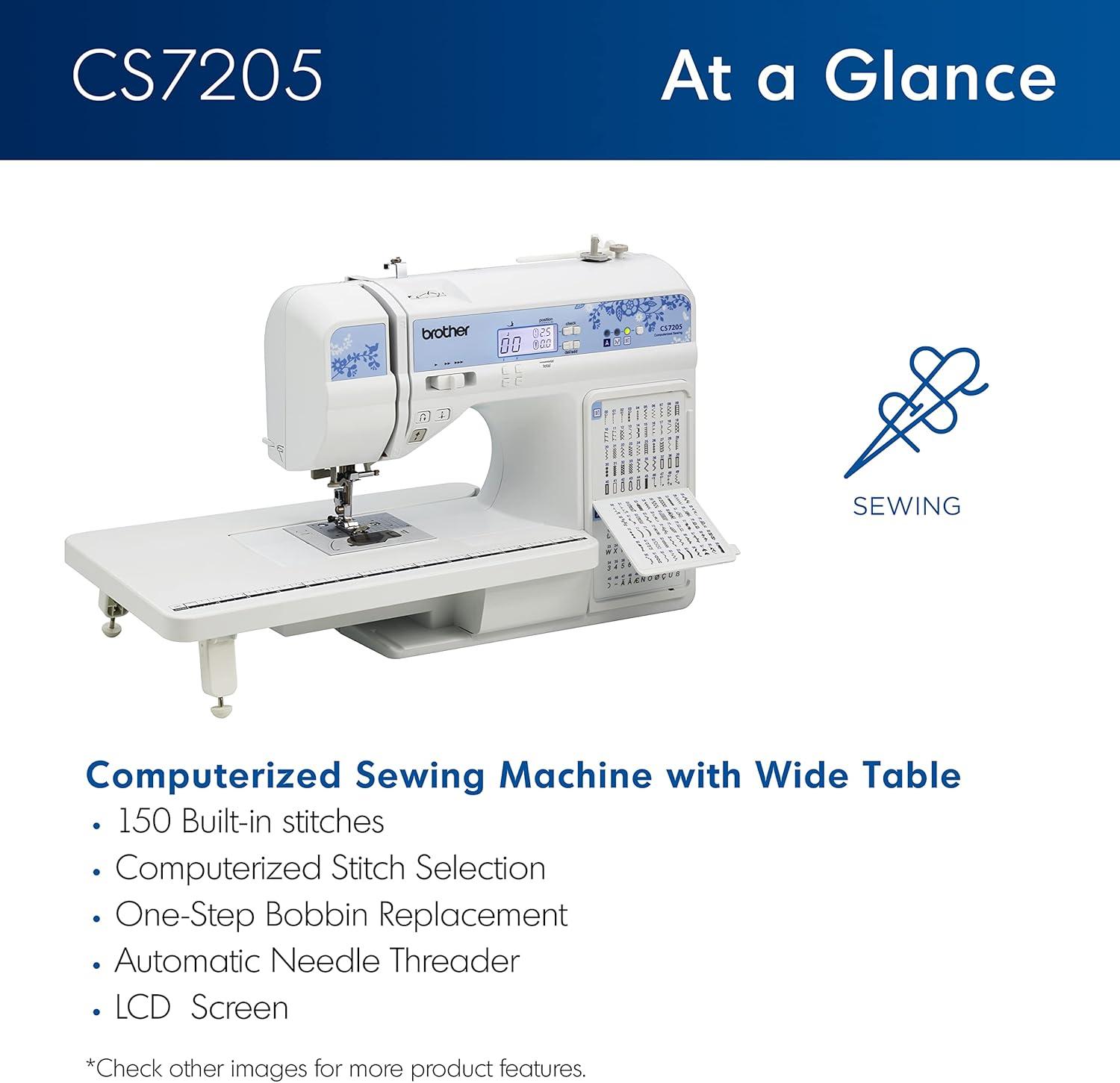 White Computerized Quilting Sewing Machine with Wide Table