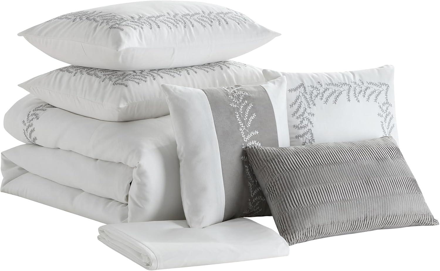 Sweet Home Collection Salerno 7 Piece Faux Suede Elegant Bedding Set By Sweet Home Collection