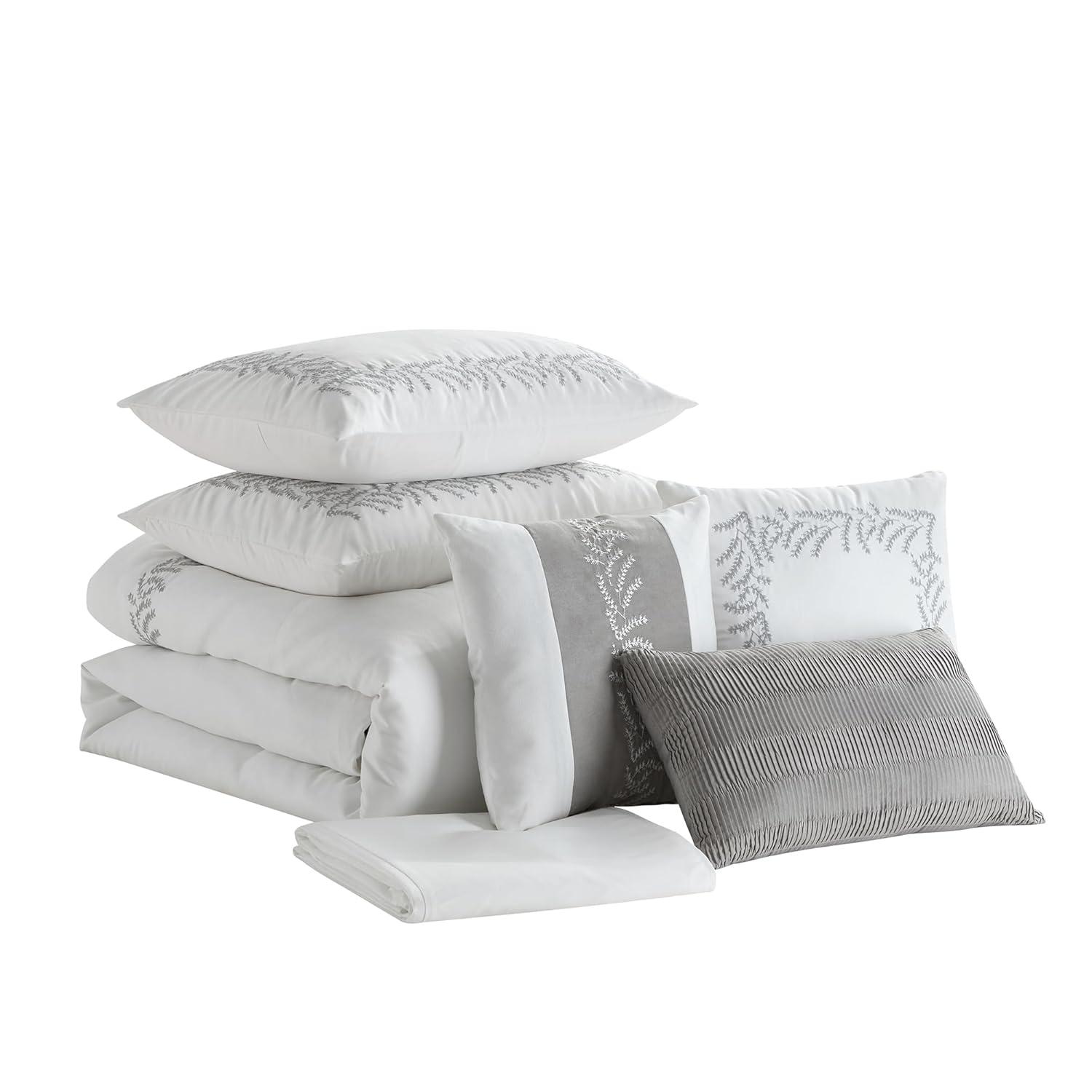 Sweet Home Collection Salerno 7 Piece Faux Suede Elegant Bedding Set By Sweet Home Collection