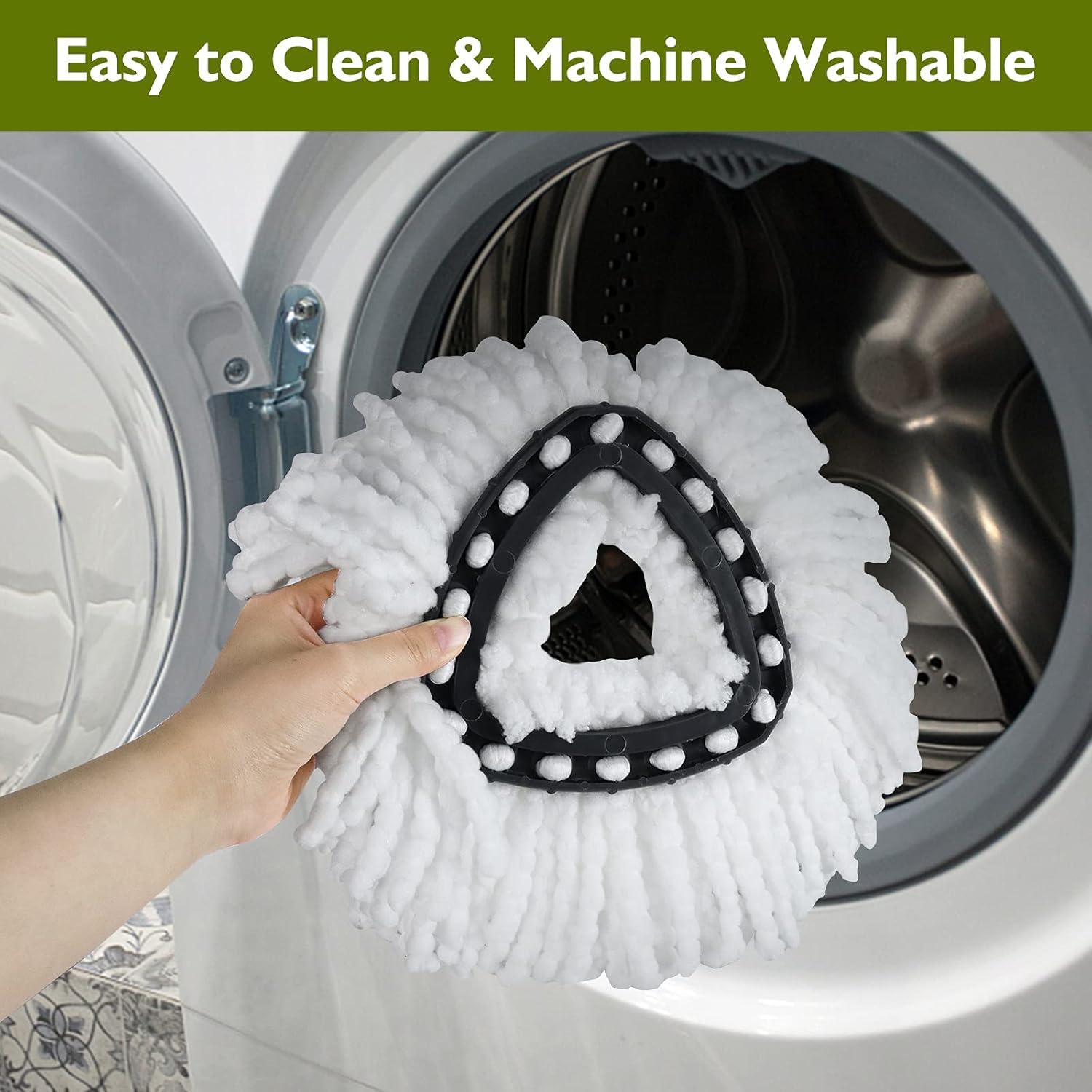 6 Pack EasyWring Spin Mop Refill - Compatible with O-Ceda, Microfiber Floor Spinning Heads Mop Head Replacement