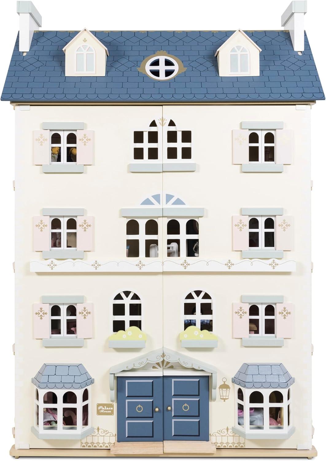 Le Toy Van - Palace House Large Wooden Doll House | Great As a Gift | 5 Storey Wooden Dolls House Play Set - Suitable for Ages 3+