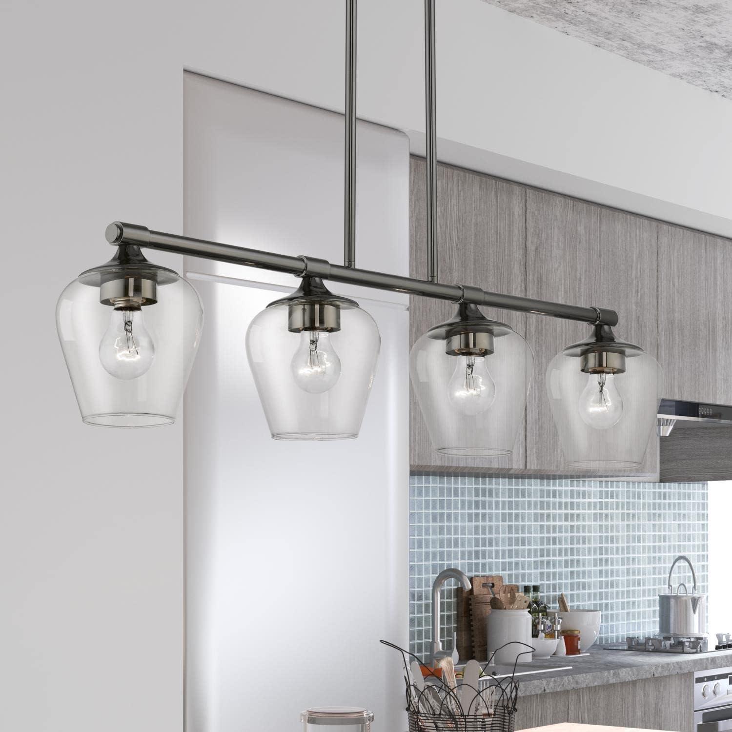 Livex Lighting Willow 4 - Light Chandelier in  Black Chrome