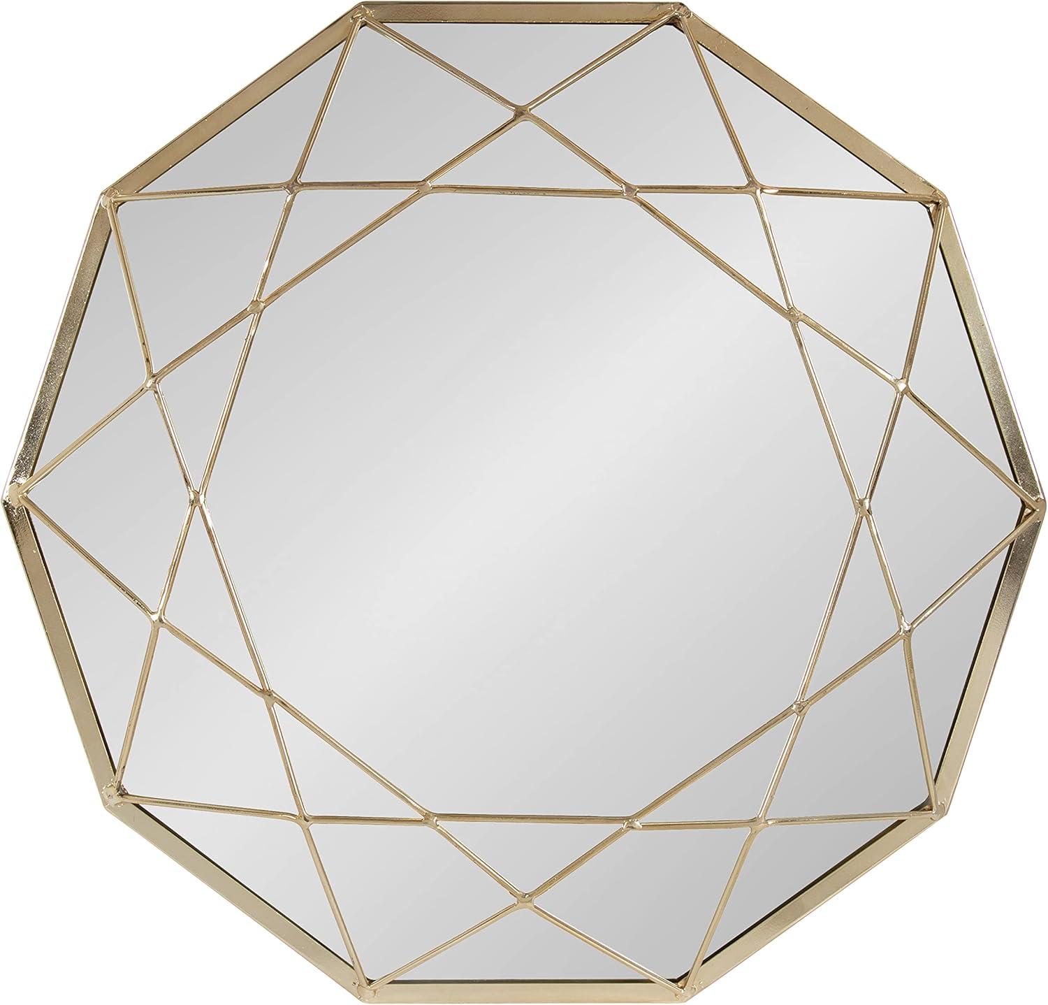 25" x 25" Keyleigh Metal Accent Wall Mirror Gold - Kate and Laurel