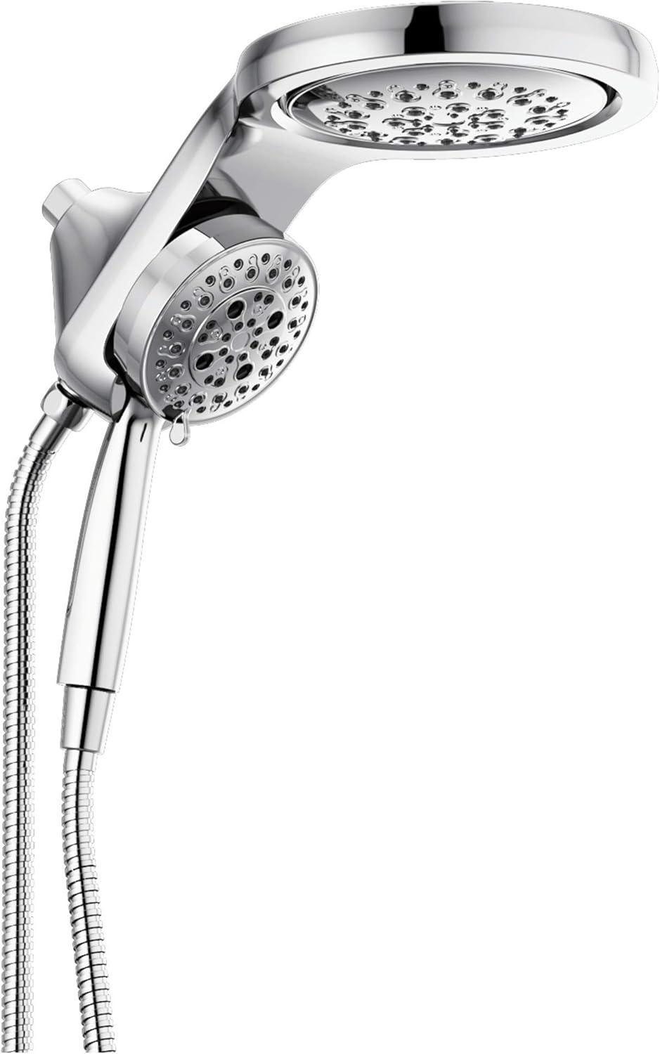 HydraChoice Hydrorain 5 Spray Dual Shower Head and Handheld Shower with H2Okinetic 2.5 GPM