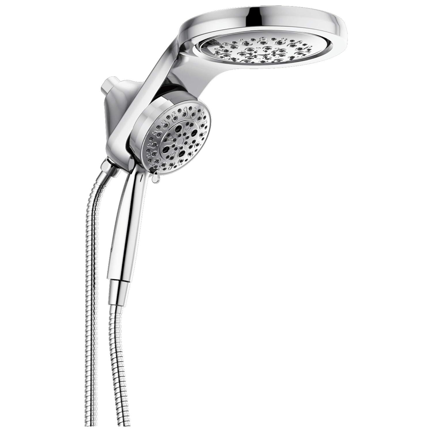 HydraChoice Hydrorain 5 Spray Dual Shower Head and Handheld Shower with H2Okinetic 2.5 GPM