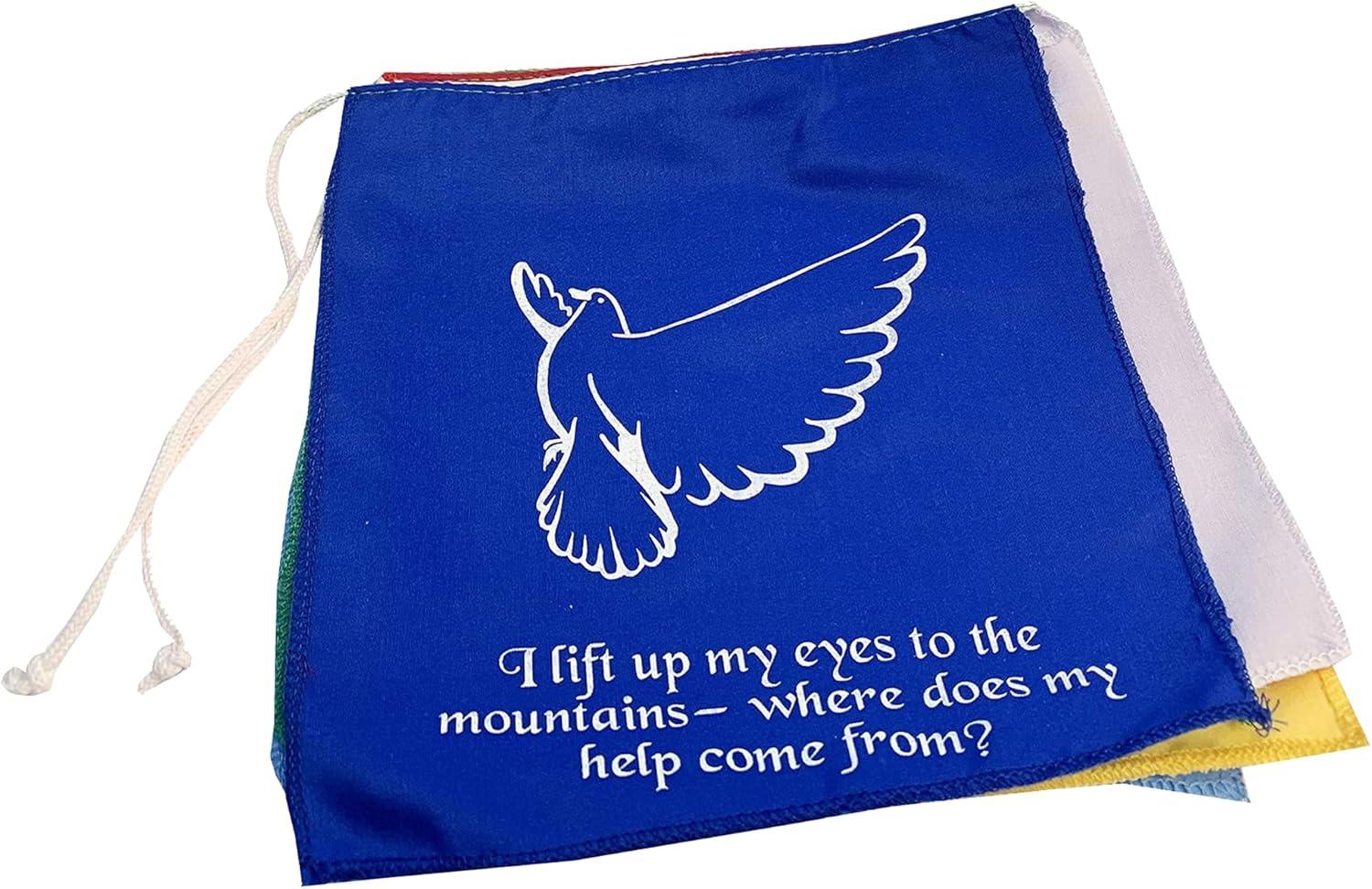 Christian Flag Church Decoration Bible Psalm 121 Faith Banner Worship Prayer Flags for Nursery Wall Wedding Bulletin Board Garden Décor