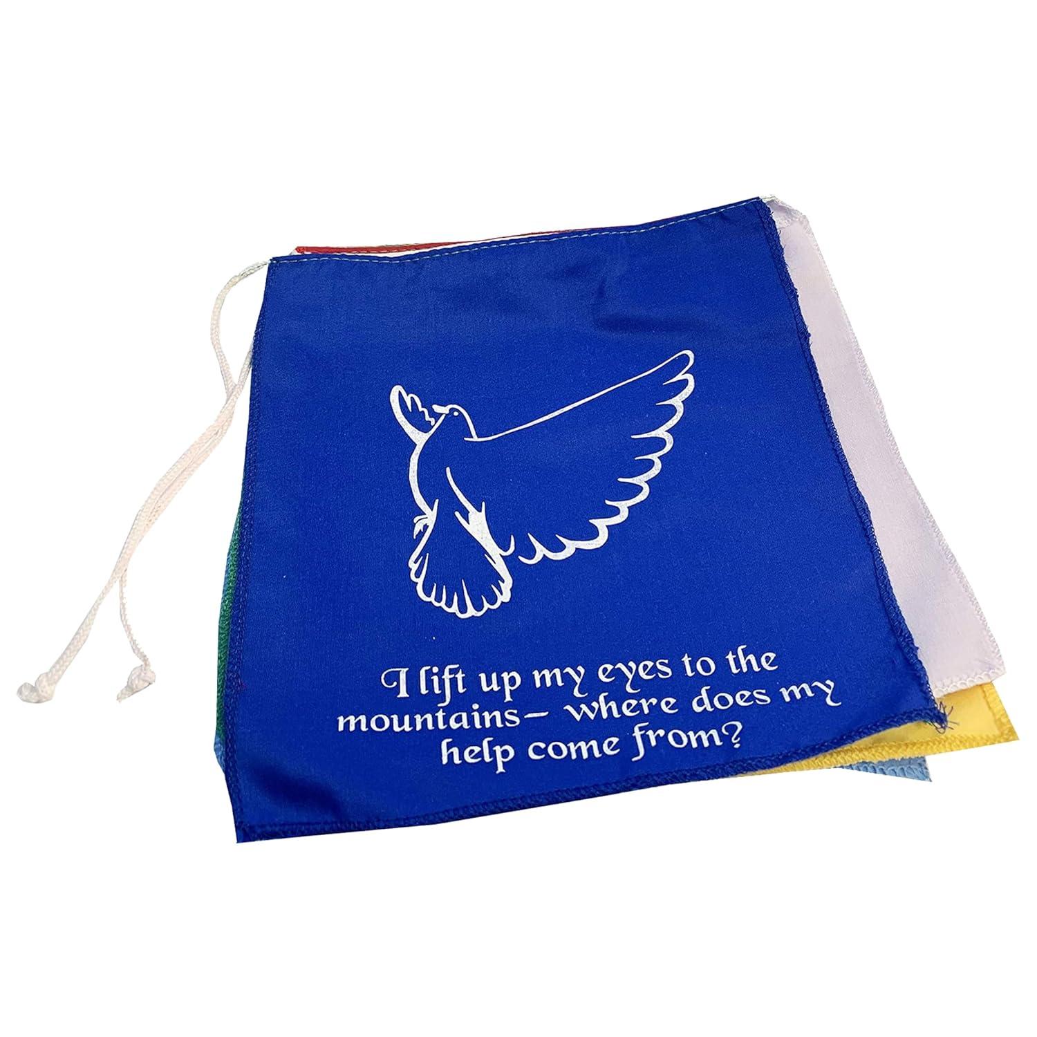 Christian Flag Church Decoration Bible Psalm 121 Faith Banner Worship Prayer Flags for Nursery Wall Wedding Bulletin Board Garden Décor